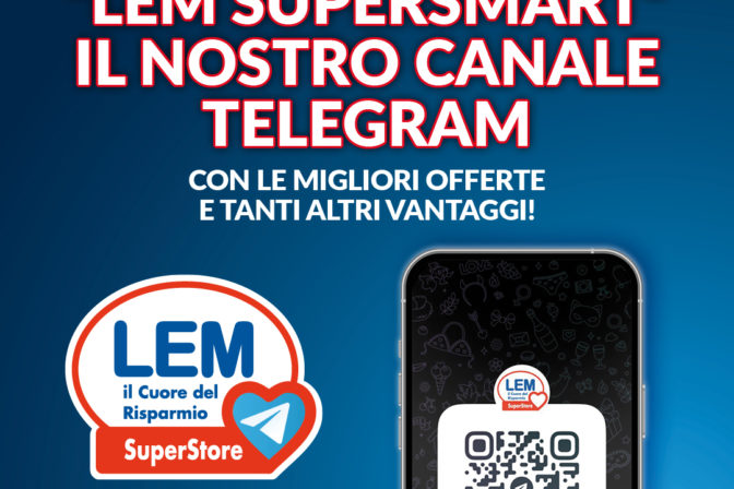 Iscriviti al canale Telegram di Lem Superstore