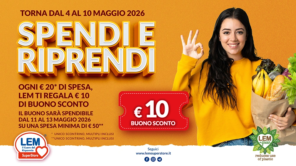 Spendi e riprendi dal 4 al 10 Maggio
